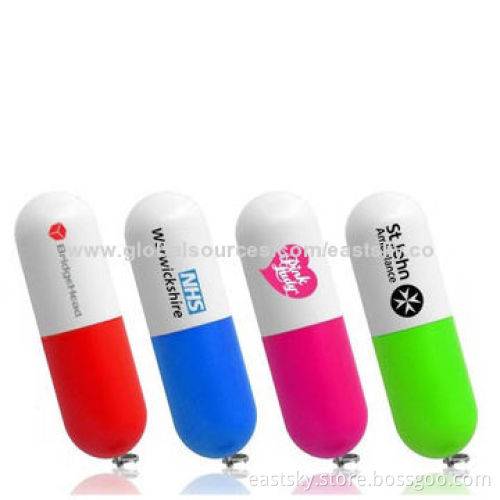 Pill-shaped Thumb Drive ESU-U36, USB2.0, Shockproof and Moisture-proofNew